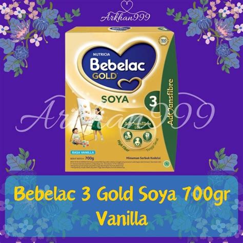 Jual BEBELAC GOLD 3 SOYA VANILLA BOX 700GR Shopee Indonesia