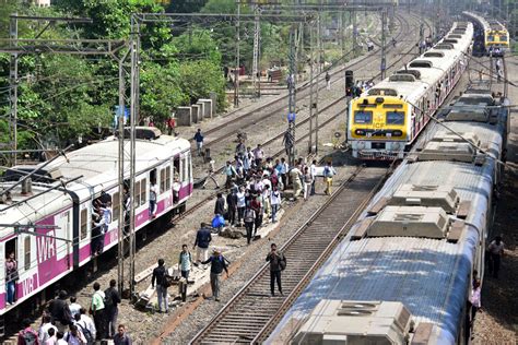 Mumbai Empty Local Train Derails At Ambarnath Railway Station No