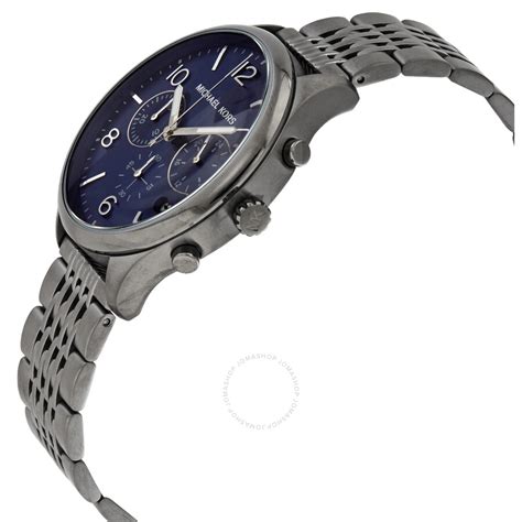 Michael Kors Chronograph Quartz Blue Dial Stainless Steel Men S Watch