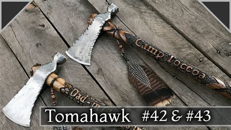 Custom Wood Carved Tomahawks Hawk 42 And 43 Youtube