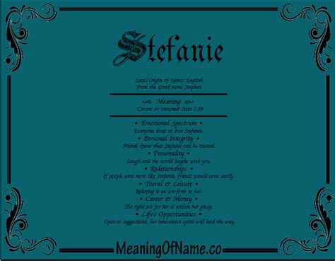 Stefanie Meaning Of Name