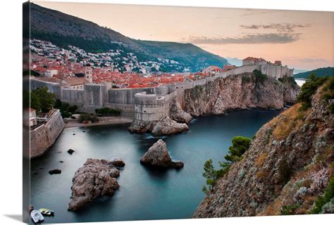 Dubrovnik And The City Walls At Sunrise Dubrovnik Croatia Wall Art