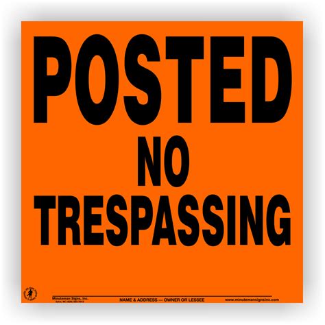 Posted No Trespassing Aluminum Sign – No Trespassing Signs