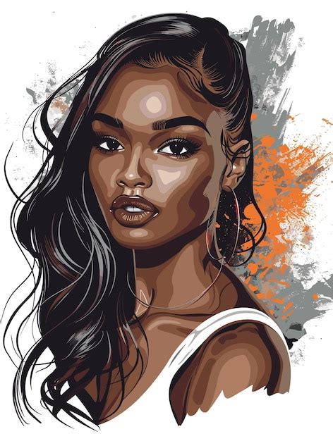 Premium Vector Portrait Of Beautiful African American Woman Vector