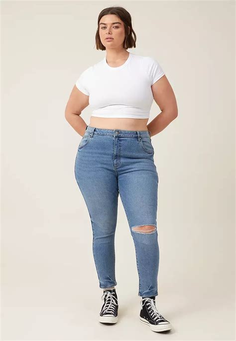 Buy Cotton On High Rise Cropped Skinny Jeans Online Zalora Malaysia