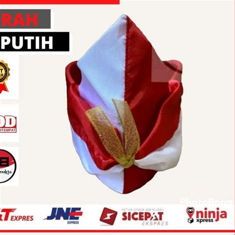 Jual Ian Bendera Bendo Belangkon Ikat Kepala Merah Putih