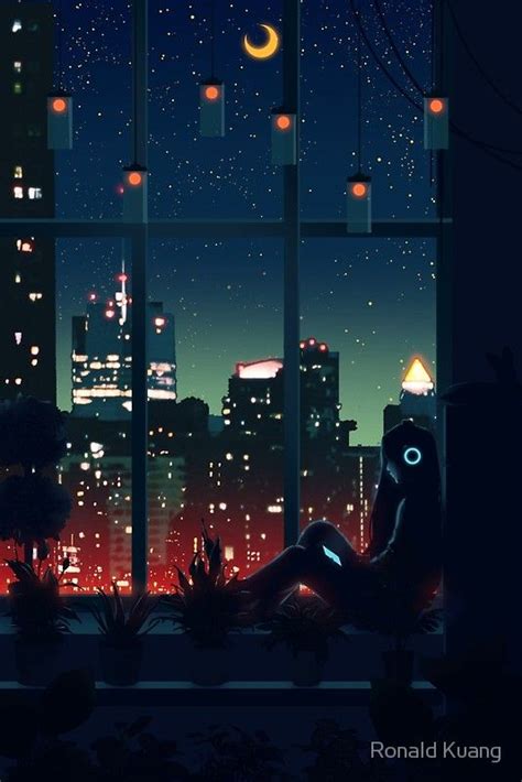 [10+] Night Aesthetic Anime Landscape Wallpaper - Anime WP List