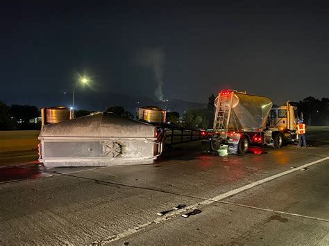 Sig Alert Issued After Semi-Truck Overturns On 605 Freeway In Avocado