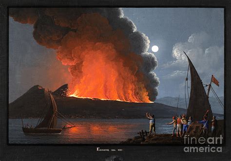 Vesuvius, Eruption Of 1810 Painting by Italian School - Pixels