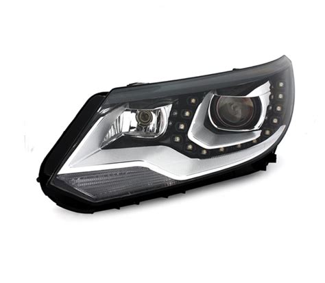 Koplampen Vw Tiguan N Real Drl Zwart Onlinecarstyling