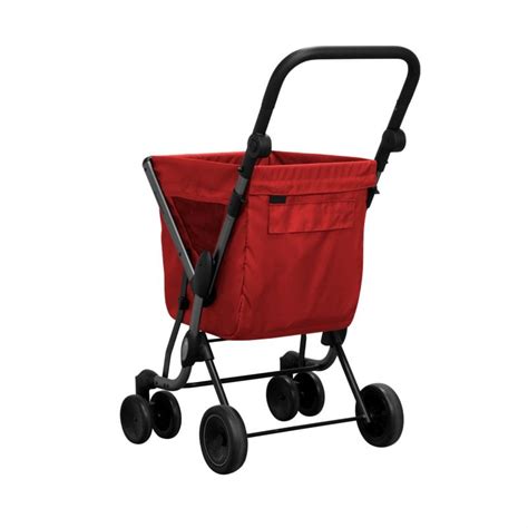 Playmarket We Go Premium Chariot De Courses Roues Pliable Rouge