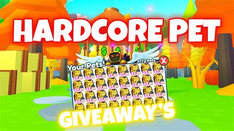 🔴live🔴 Hardcore Pet Giveaway And Exclusive Pet Roll Pet Simulator X