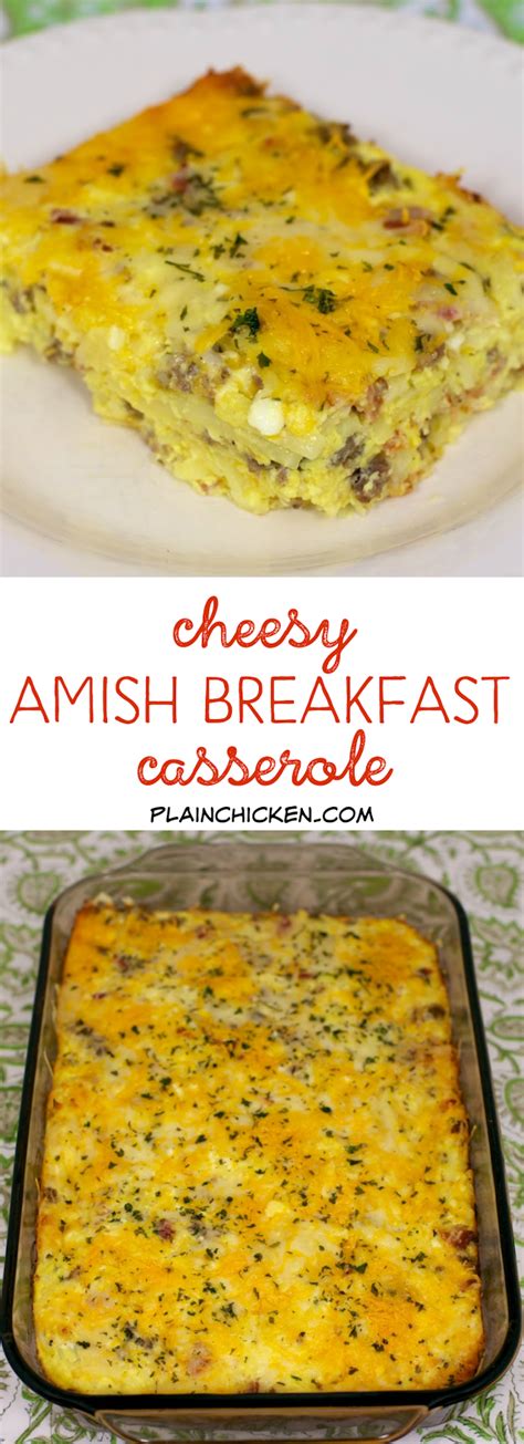 Cheesy Amish Breakfast Casserole Plain Chicken®