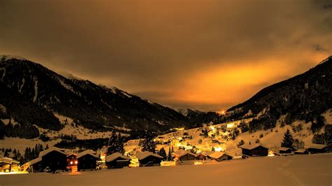 Switzerland Night 4k Wallpaper