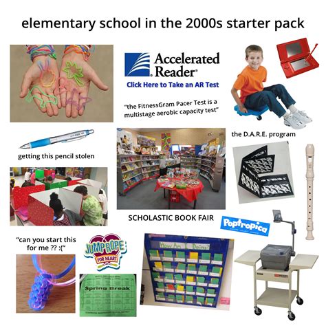 Elementary School In The S Starter Pack R Snostalgia