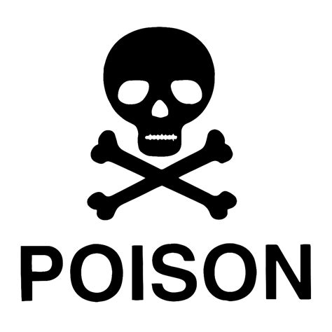 Poison Skull And Crossbones Masonic Vinyl Decal