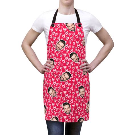 Personalized Faces Apron Custom Photo Apron Love Valentines Day Funny