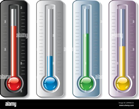 Vector Set Of Thermometers Stock Vector Image Art Alamy