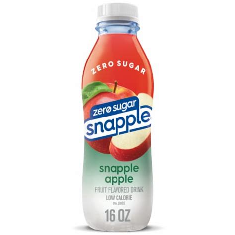 Snapple Zero Sugar Apple Fruit Juice Drink Bottle 16 Fl Oz Fred Meyer