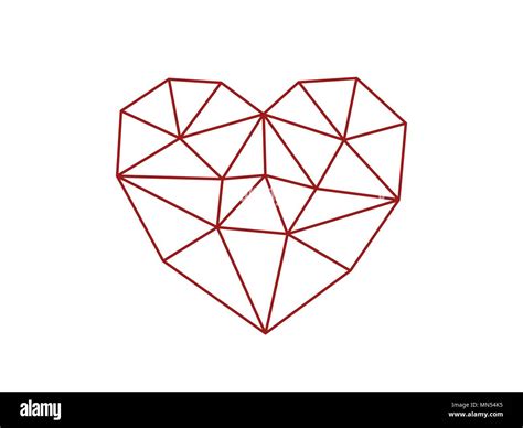 Heart Of Triangles As Split Isolated Stock Vector Image And Art Alamy