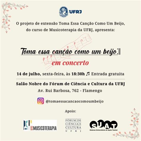 Evento De Extensão “tome Essa Canção Como Um Beijo ” Ipub