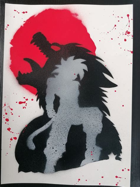 Dragon Ball Goku Spray Painting A Etsy