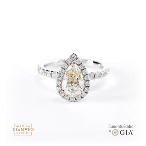 1 01 Carat Pear GIA Diamond Ring Manila Diamond Studio