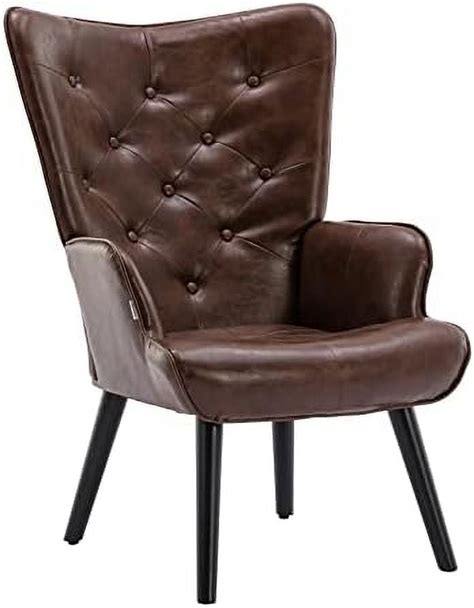 Geroboom Velvet Accent Chair Modern Tufted Button Wingback Vanity Chair