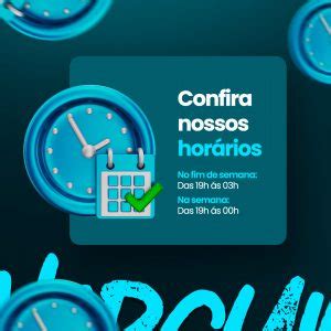 Tabacaria Confira nossos horários na semana no fim de semana Social