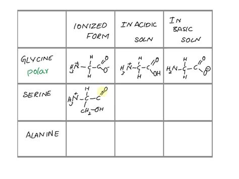 solved  draw  condensed structures  glycine