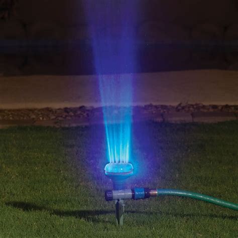 The Water And Light Show Sprinkler Hammacher Schlemmer Fancy Water