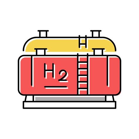 Tank Storaging Hydrogen Color Icon Vector Illustration 18995375 Vector