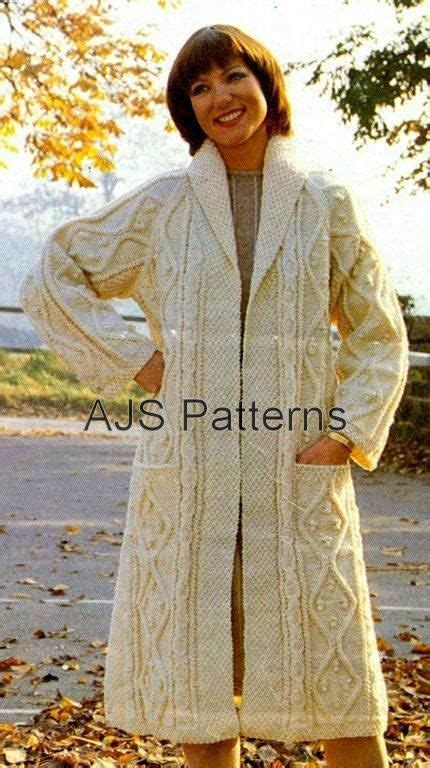 Pdf Knitting Pattern For Ladies Aran Edge To Edge Coat Pdf Knitting Pattern Pattern Trending