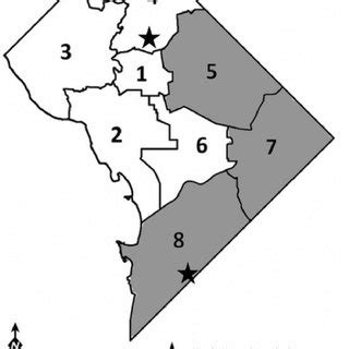 Map of DC Wards. This is a map of the DC showing geographic ward ...