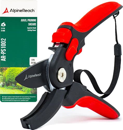 Alpinereach Anvil Secateurs For Gardening Sharp Ergonomic Pruning