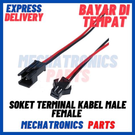 Jual SOKET TERMINAL KABEL MALE FEMALE CONNECTOR PENGAIT CABLE TEBAL