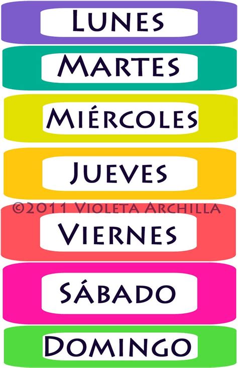 Days of the Week/ Dias de la Semana