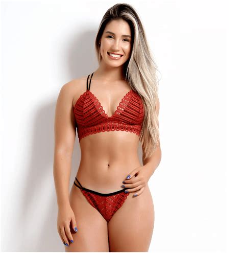 Liby Sex Shop CONJUNTO RENDA TIRAS TERRA CONJUNTO LOVE PINK