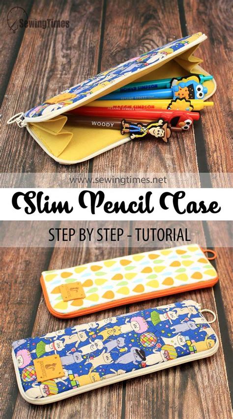 Diy Slim Pencil Case How To Sew A Zip Around Pouch Sewingtimes