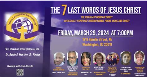 Seven Last Words Of Jesus Christ Evening First Church Of Christ