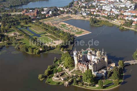 Luftbild Schwerin Blick auf das BUGA 2009 Gelände rund um den