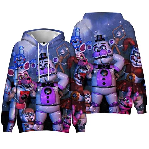 Five Nights At Freddy's Merch Long Sleeve Hoodies For Men/Women 3D ...