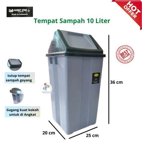 Jual Komet Star Tempat Sampah Tutup Goyang 10 Liter Di Seller