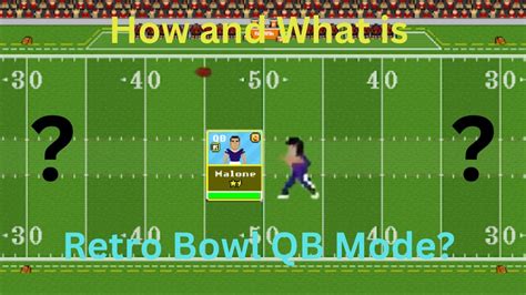 How To Use Qb Mode In Retro Bowl Step By Step Youtube