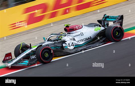 Lewis Hamilton Driving His Mercedes AMG Petronas F1 Car At The Spa