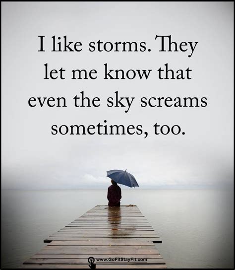 I Like Storms They Let Me Know That Even The Sky Screams Sometimes Too