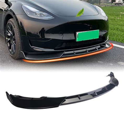 Buy BONRYAN Tesla Model Y Front Bumper Lip Kit Car Shiny Mods Spoiler