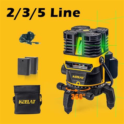 Keelat Kll Line Laser Level Green Light Waterproof Self Leveling