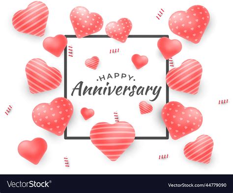 Happy anniversary design for greeting cards Vector Image