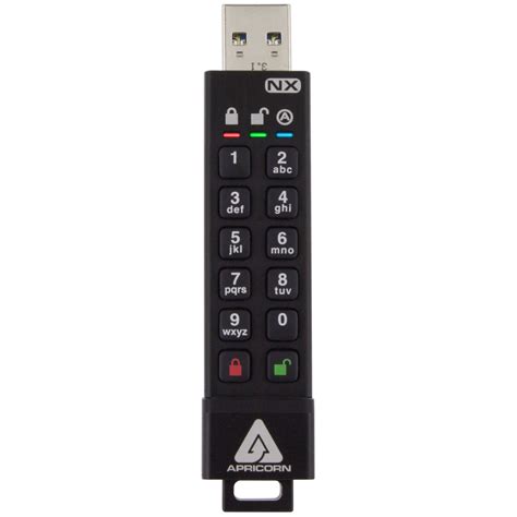 Apricorn Aegis Secure Key 3NX FIPS 140-3 Hardware-Encrypted USB Flash Drive — 64GB (USBC) (ASK3-NX-64GB-USBC)